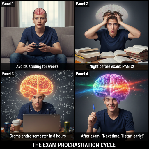 The Hilarious Exam Cycle of Procrastination