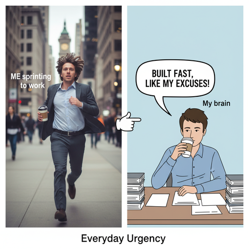 When You Realize You're Late But Trying to Act Calm