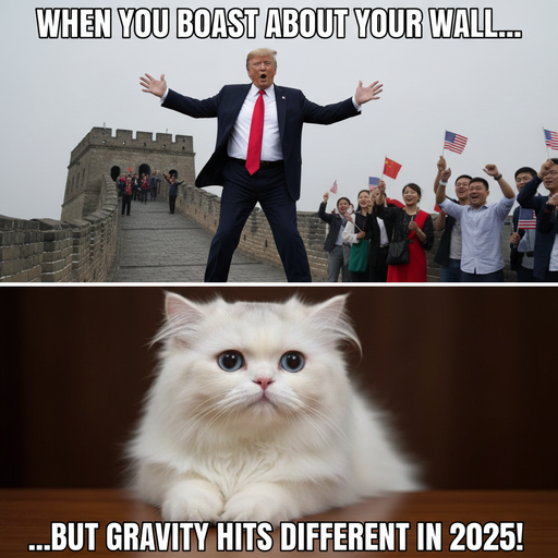 When Trump Falls Off the Great Wall, But It's 2025