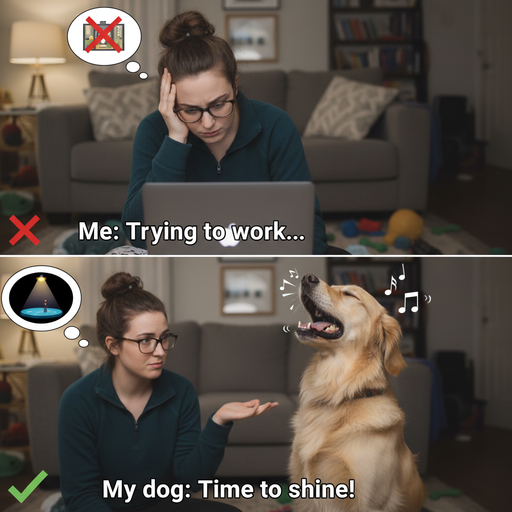 When You Tell Your Dog to Be Quiet and They Think It's a Competition