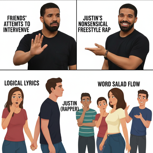 When Justin Raps, Reality Takes a Detour