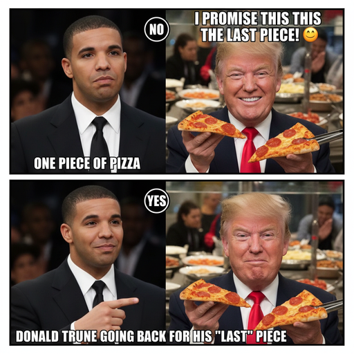 When you say no more pizza, but you order a second slice anyway