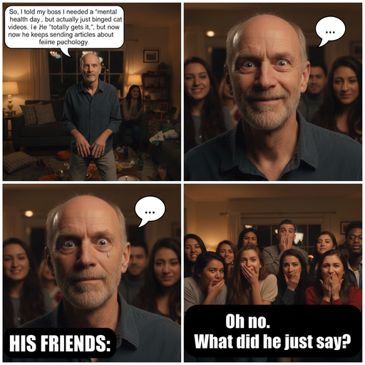 When you're shy but the squad looks to you for the punchline