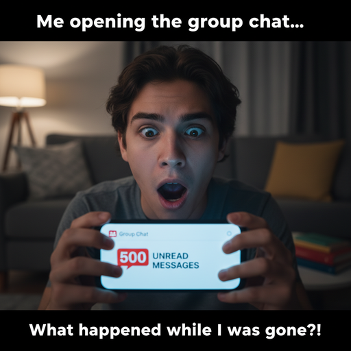 When You Open Your Group Chat After a Week