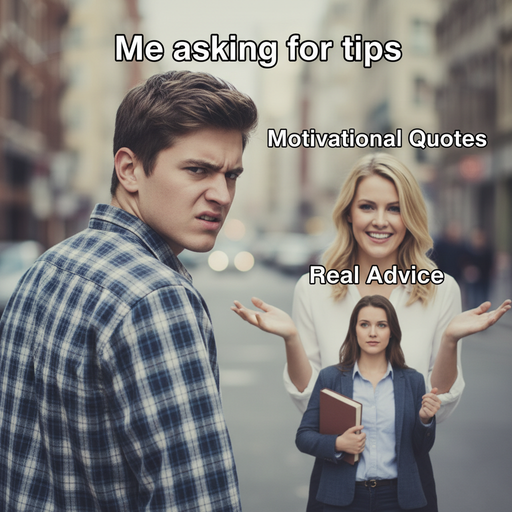 When you ask for life tips but get a motivational quote instead!
