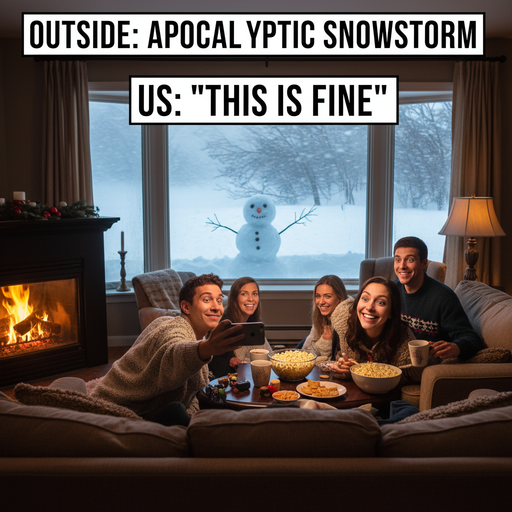 When it's snowing outside but you're cozy with the devil's lettuce