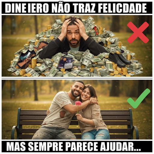 Dinheiro não traz felicidade, mas ajuda na busca! 😂