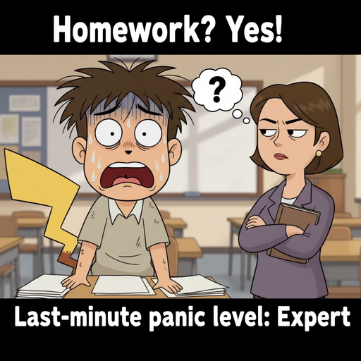 When your teacher asks if you did the homework...