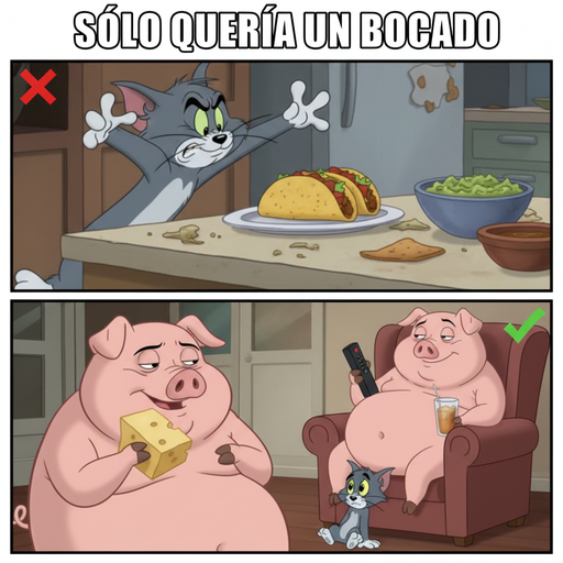 Cuando Tom pierde la cena por culpa de la chancha