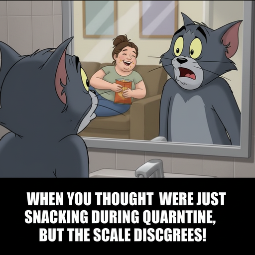 When Tom the Cat Realizes He's Gained Quarantine Weight