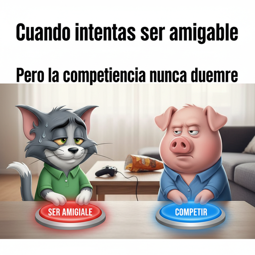 Cuando Tom y la Chancha intentan ser amigos y acaban discutiendo
