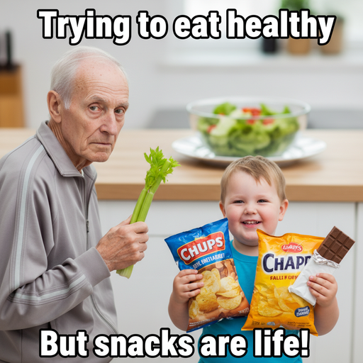 When the Old Guy Starts a Diet and the Kid Just Wants Snacks