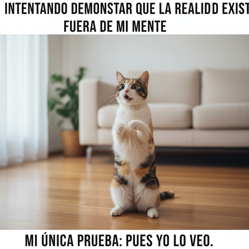 Cuando tu gato desafía la realidad con su mirada intensa