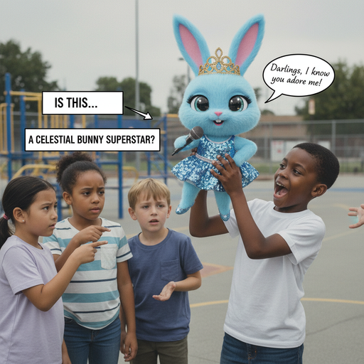 Cuando el niño adoptó a su coneja de una película de dibujos animados