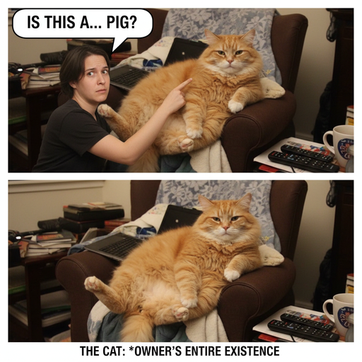 When your cat thinks it's a pig
