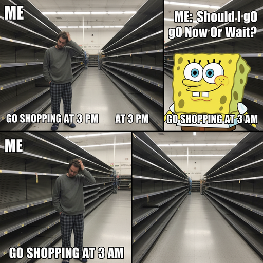 When You Realize the Supermarket Never Closes