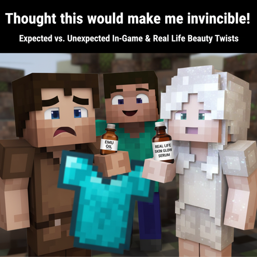 When Minecraft meets unconventional beauty hacks