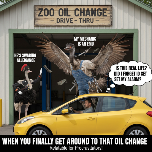 When You Need an Oil Change But an Emu is Your Mechanic