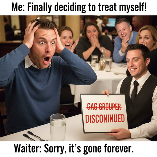 When you find out your favorite gag grouper is no longer on the menu