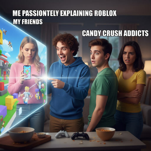 When You're Trying to Explain Roblox to Non-Gamers