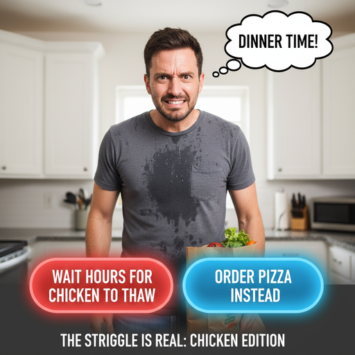 When you forget to defrost the chicken for dinner