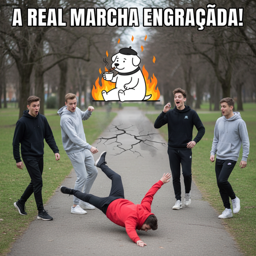 Quando a marcha do grupo é pura comédia!