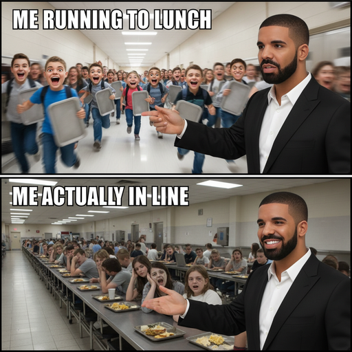 When You're More Excited for Lunch Than Class!