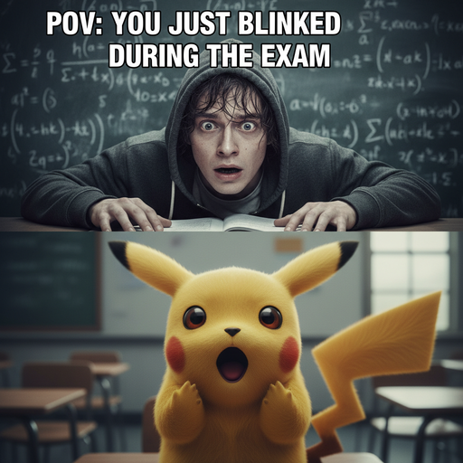 When You Blink and the Exam Board Shows Up