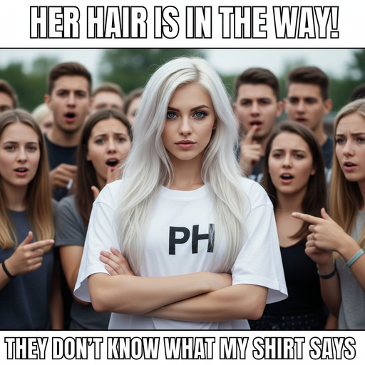 When you're rocking that 'PH' but your hair outshines the shirt