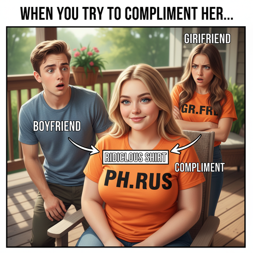 When You're Cute but Your Shirt Steals the Show