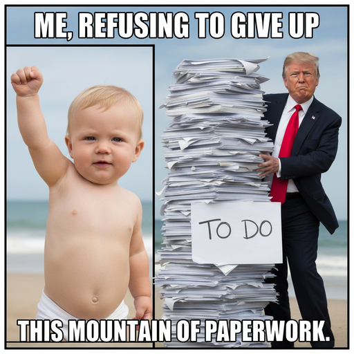 When life throws challenges, Trump-style: never quit!