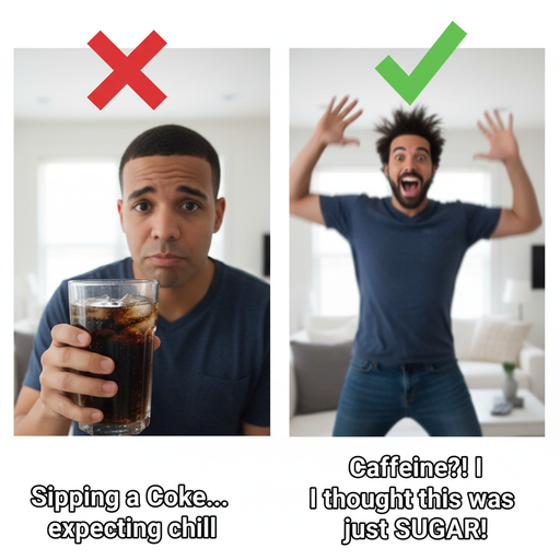 When you realize Coke has caffeine, not just sugar!