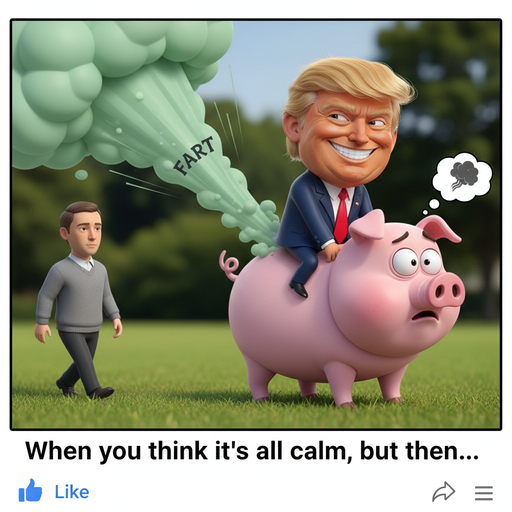 Trump's Piggy Surprise: The Fart That Shook the World