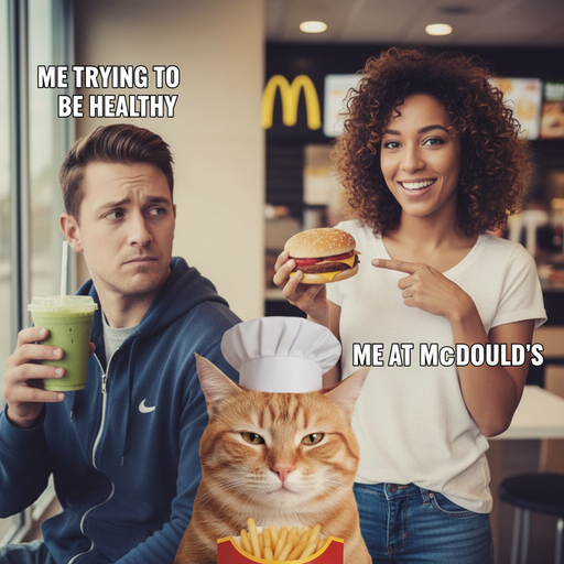 When you hide your cash for healthy snacks but end up at McDonald's