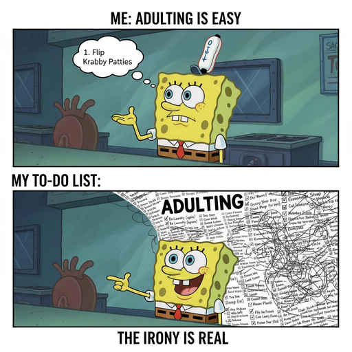 When You Try to Adult But End Up Like SpongeBob