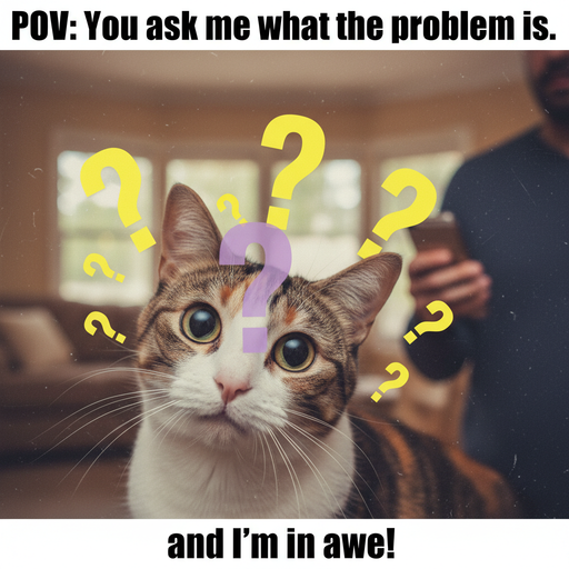 Cat's Awkward Encounter with Problem-Solving
