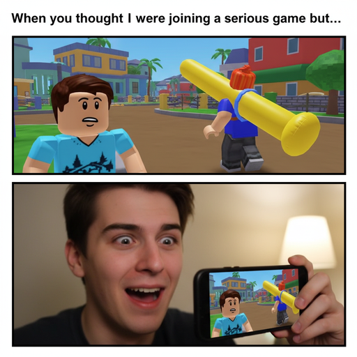 When you see a Roblox character with a gigantic dild0