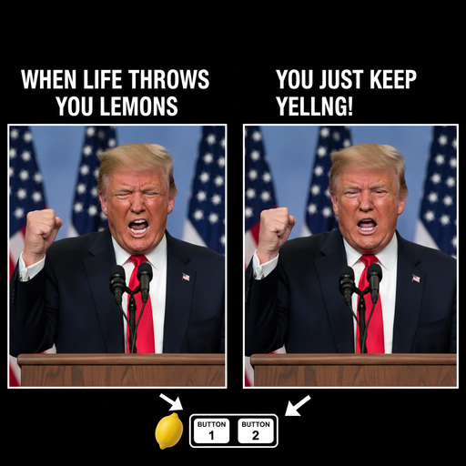 When life gives you lemons, just yell back like Trump!