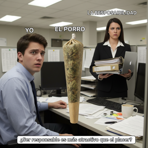Cuando intentas ser responsable pero el porro llama