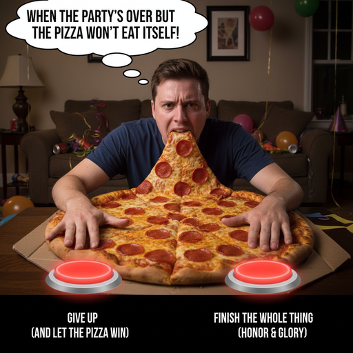 When You Refuse to Give Up... Even on Pizza!