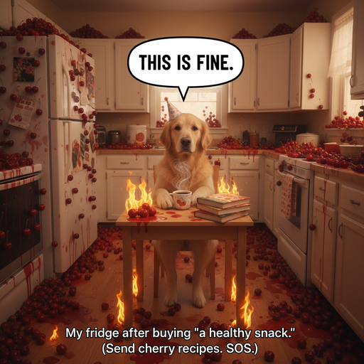 When you realize you've bought too many cherries