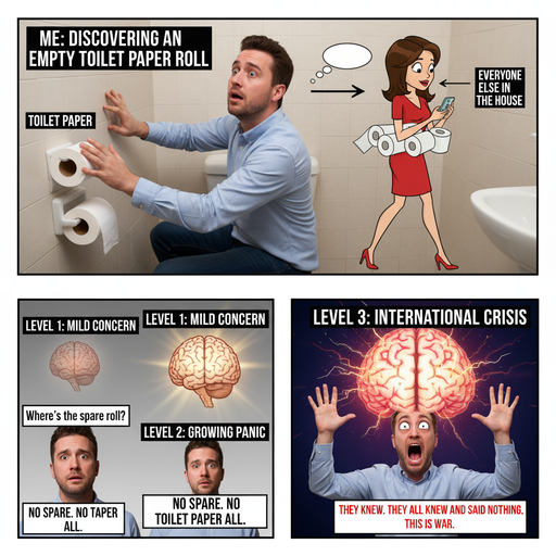 When You Realize You're Out of Toilet Paper