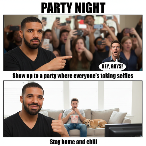 When You Realize You've Got 1 Million Friends... at the Party