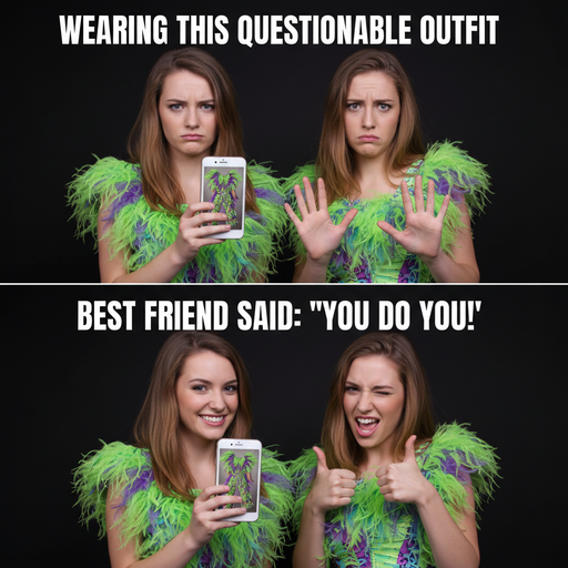 When your Bestie is too honest about your life choices