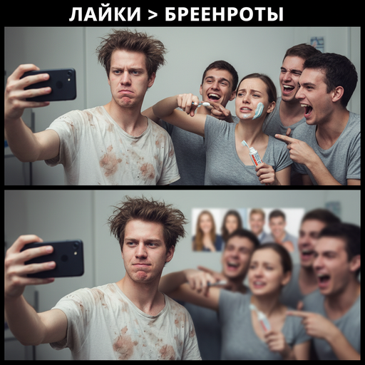 Когда слишком много времени на селфи и совсем нет времени на бреенротов