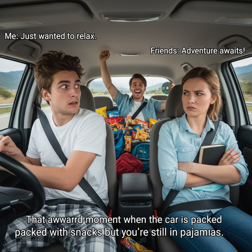 When you plan a chill weekend but end up on a wild adventure!