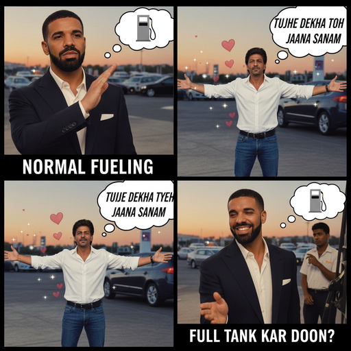 When the Fuel Staff Makes You Feel Like Shah Rukh Khan