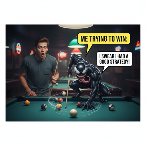 When Venom is better at pool than you are!