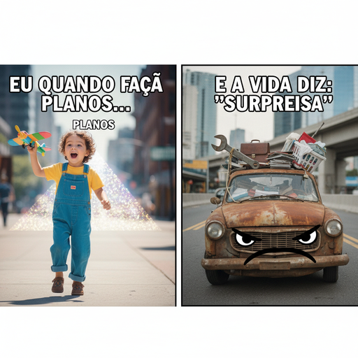 Quando você tá andando e a vida te surpreende