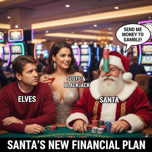 When you ask for money just to gamble: Ho Ho Ho!